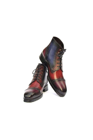 Paul Parkman BT9566 Leather Cap-Toe Derby Lace-Up Boot (PM6457)