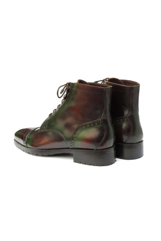 Paul Parkman BT9566 Leather Cap-Toe Derby Lace-Up Boot (PM6457)