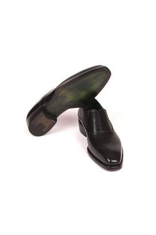 Paul Parkman Black Leather Goodyear Welted Loafers GH861TR (PM6210)