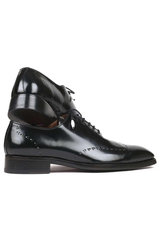 Paul Parkman Black Polished Good-Year Welted Wing-Tip Oxfords 181BLK55 (PM6126)