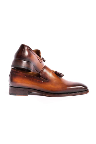 Paul Parkman Brown Calf-skin Leather Goodyear Welted Tassel Loafers 51TS-BRW (PM5918)