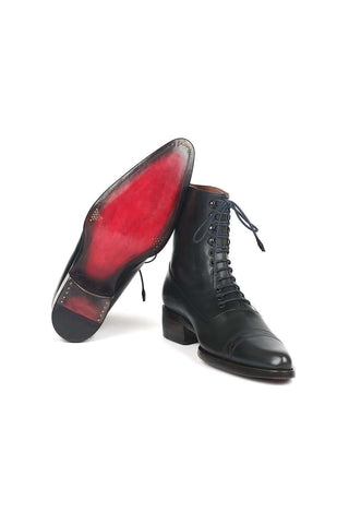 Paul Parkman CW477-BLK Black Leather Goodyear Welted Boots (PM6269)
