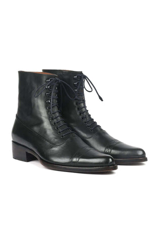 Paul Parkman CW477-BLK Black Leather Goodyear Welted Boots (PM6269)