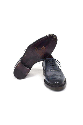 Paul Parkman Calf-Skin Leather Wingtip Brogue Welted Oxfords (PM5801)-AmbrogioShoes