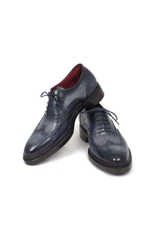 Paul Parkman Calf-Skin Leather Wingtip Brogue Welted Oxfords (PM5801)-AmbrogioShoes
