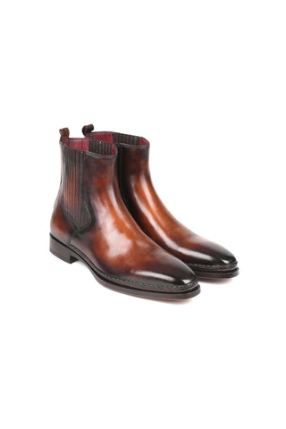 Paul Parkman Chelsea Brown Burnished Leather Boots (PM5869)