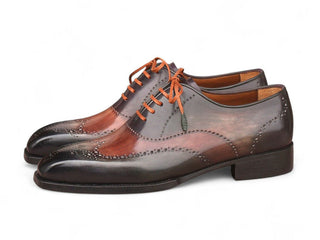 Paul Parkman E271 Welted Patina Calf-Skin Leather Wing-Tip Oxford (PM6489)-AmbrogioShoes