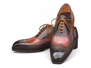 Paul Parkman E271 Welted Patina Calf-Skin Leather Wing-Tip Oxford (PM6489)-AmbrogioShoes