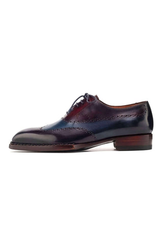 Paul Parkman Hand-Painted Leather Goodyear Welted Wingtip Oxfords (PM6445)