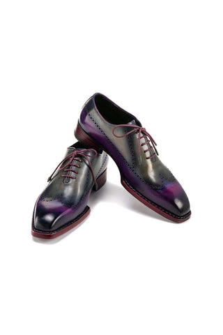 Paul Parkman Hand-Painted Leather Goodyear Welted Wingtip Oxfords (PM6445)