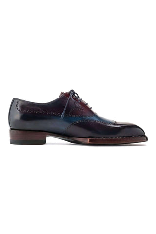 Paul Parkman Hand-Painted Leather Goodyear Welted Wingtip Oxfords (PM6445)