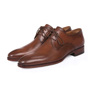 Paul Parkman Handmade Shoes Antique Brown Derby Oxfords (PM5617)-AmbrogioShoes