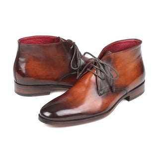 Paul Parkman Handmade Shoes Chukka Camel & Brown Boots (PM5870)-AmbrogioShoes
