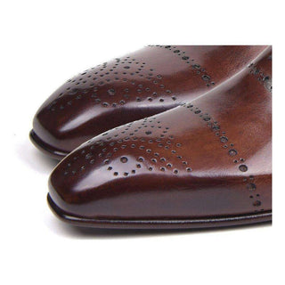 Paul Parkman Handmade Designer Shoes Classic Brogues Brown Oxfords (PM5504)-AmbrogioShoes