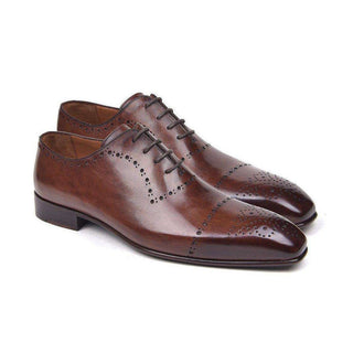 Paul Parkman Handmade Designer Shoes Classic Brogues Brown Oxfords (PM5504)-AmbrogioShoes