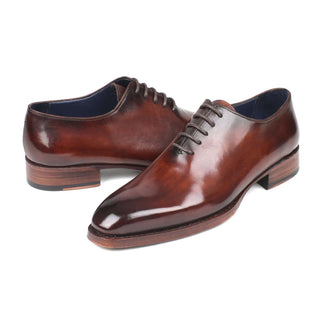 Paul Parkman Handmade Designer Shoes Goodyear Welted Wholecut Brown Oxfords (PM5853)-AmbrogioShoes