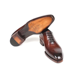 Paul Parkman Handmade Designer Shoes Goodyear Welted Wholecut Brown Oxfords (PM5853)-AmbrogioShoes