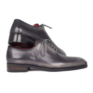 Paul Parkman Handmade Designer Shoes Goodyear Welted Wholecut Oxfords Gray Black Hand-Painted (PM5411)-AmbrogioShoes