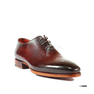 Paul Parkman Handmade Shoes Handmade Mens Shoes Dress Hand-Painted Brown Oxfords (PM1014)-AmbrogioShoes