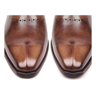 Paul Parkman Handmade Shoes Men's Antique Brown Oxfords (PM5510)-AmbrogioShoes