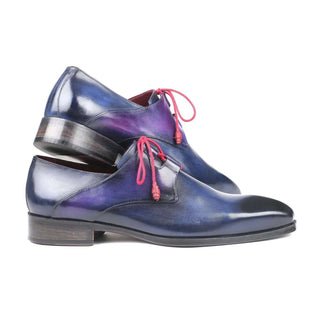 Paul Parkman Handmade Shoes Men's Blue Ghillie Lacing Calfskin Oxfords GT511BLU (PM5704)-AmbrogioShoes