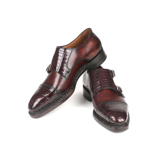 Paul Parkman Handmade Shoes Men's Brown Norwegian Construction Crocodile Loafers LX784CR (PM5710)-AmbrogioShoes