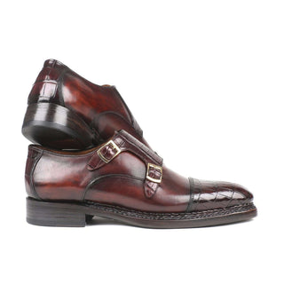 Paul Parkman Handmade Shoes Men's Brown Norwegian Construction Crocodile Loafers LX784CR (PM5710)-AmbrogioShoes