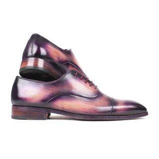 Paul Parkman Handmade Shoes Men's Cap-Toe Purple Oxfords (PM5855)-AmbrogioShoes