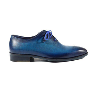Paul Parkman Handmade Shoes Men's Shoes Blue & Navy Medallion Toe Oxfords (PM2013)-AmbrogioShoes