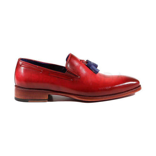 Paul Parkman Handmade Shoes Men's Shoes Bordeaux Tassel Loafers (PM2010)-AmbrogioShoes