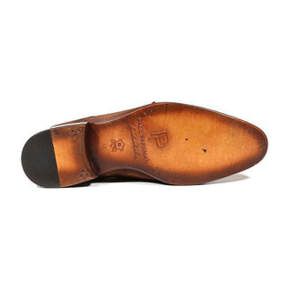 Paul Parkman Handmade Shoes Men's Shoes Double Monkstrap Captoe Brown Loafers (PM3006)-AmbrogioShoes