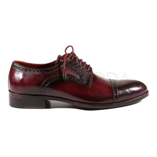 Paul Parkman Handmade Shoes Men's Shoes Purple & Bordeaux Cap Toe Derby Oxfords (PM2005)-AmbrogioShoes