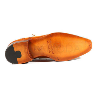 Paul Parkman Handmade Shoes Men's Shoes Tan Color Cap Toe Oxfords (PM2016)-AmbrogioShoes