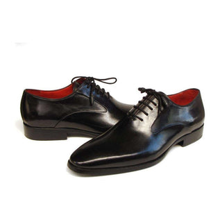 Paul Parkman Handmade Designer Shoes Men's Handmade Designer Shoes Black Oxfords (PM5210)-AmbrogioShoes