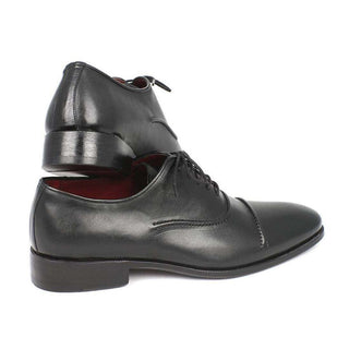 Paul Parkman Handmade Designer Shoes Men's Handmade Designer Shoes Captoe Black Oxfords (PM5224)-AmbrogioShoes