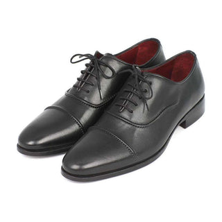 Paul Parkman Handmade Designer Shoes Men's Handmade Designer Shoes Captoe Black Oxfords (PM5224)-AmbrogioShoes