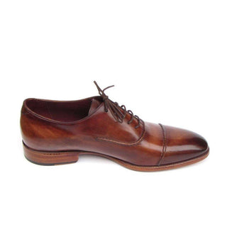 Paul Parkman Handmade Designer Shoes Men's Handmade Designer Shoes Captoe Brown Oxfords (PM5229)-AmbrogioShoes