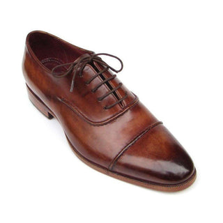 Paul Parkman Handmade Shoes Men's Handmade Shoes Captoe Brown Oxfords (PM5229)-AmbrogioShoes