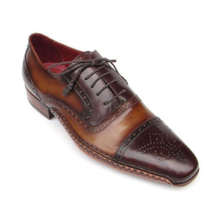 Paul Parkman Handmade Designer Shoes Men's Handmade Designer Shoes Captoe Brown Oxfords (PM5230)-AmbrogioShoes