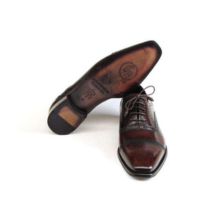 Paul Parkman Handmade Designer Shoes Men's Handmade Designer Shoes Captoe Burgundy Oxfords (PM5227)-AmbrogioShoes