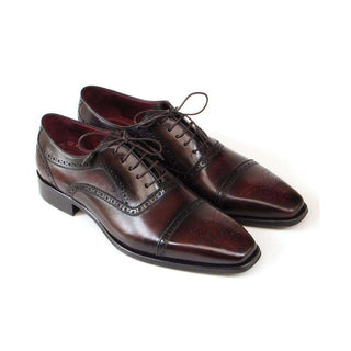 Paul Parkman Handmade Designer Shoes Men's Handmade Designer Shoes Captoe Burgundy Oxfords (PM5227)-AmbrogioShoes