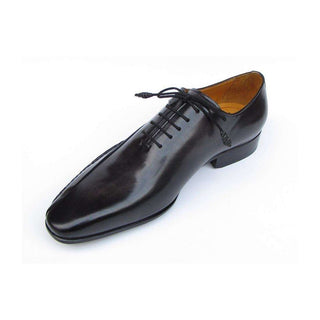 Paul Parkman Handmade Designer Shoes Men's Handmade Designer Shoes Leather Side Handsewn Black Oxfords (PM4009)-AmbrogioShoes