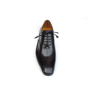 Paul Parkman Handmade Shoes Men's Handmade Shoes Leather Side Handsewn Black Oxfords (PM4009)-AmbrogioShoes