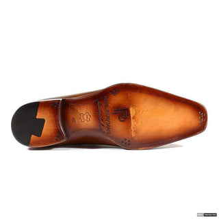 Paul Parkman Handmade Shoes Mens Handmade Exotic Skin Brown & Tobacco Oxfords (PM1109)-AmbrogioShoes