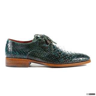 Paul Parkman Handmade Shoes Mens Handmade Green Snake Skin Derbys (PM1111)-AmbrogioShoes