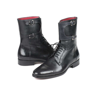 Paul Parkman Handmade Shoes Men's High Black Calfskin Boots (PM5868)-AmbrogioShoes