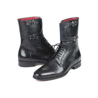 Paul Parkman Handmade Designer Shoes Men's High Black Calfskin Boots (PM5868)-AmbrogioShoes