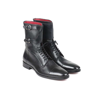 Paul Parkman Handmade Shoes Men's High Black Calfskin Boots (PM5868)-AmbrogioShoes
