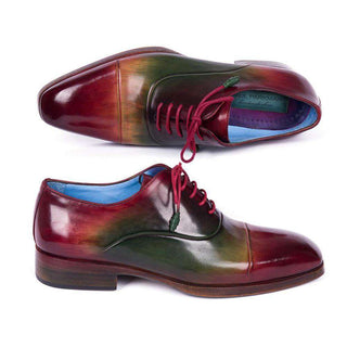 Paul Parkman Handmade Shoes Mens Multi Calfskin Captoe Oxfords(PM5813)-AmbrogioShoes