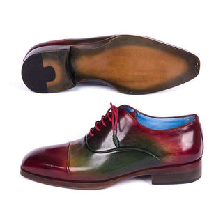 Paul Parkman Handmade Shoes Mens Multi Calfskin Captoe Oxfords(PM5813)-AmbrogioShoes